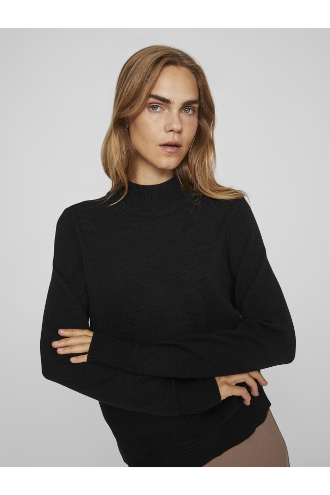 VIRIL CREWNECK L/S KNIT TOP - NOOS 14074306 BLACK