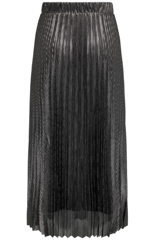 ONLSHOW SHINE PLISSE SKIRT JRS 15310184 Black/Gun metal