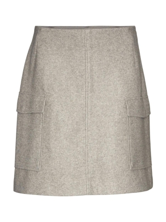 Vero Moda Rok VMFORTUNEEMMY HW SHORT SKIRT GA BOO 10311848 SILVER MINK/MELANGE