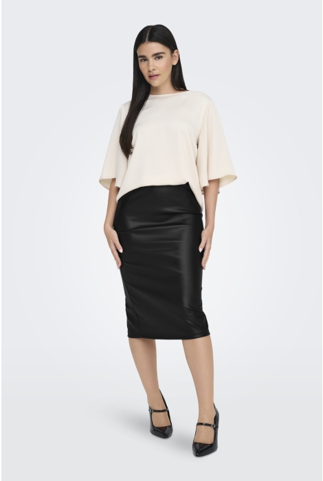 Jacqueline de Yong jdysoya midi pu skirt jrs atk