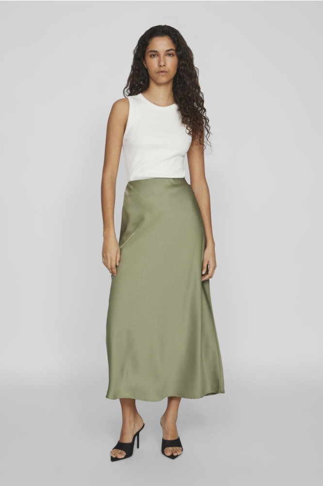 VIELLETTE HW LONG SKIRT - NOOS 14084182 Oil Green