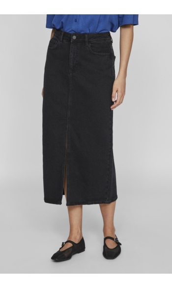 VIJAF HW MIDI DENIM SKIRT-NOOS 14099736 BLACK