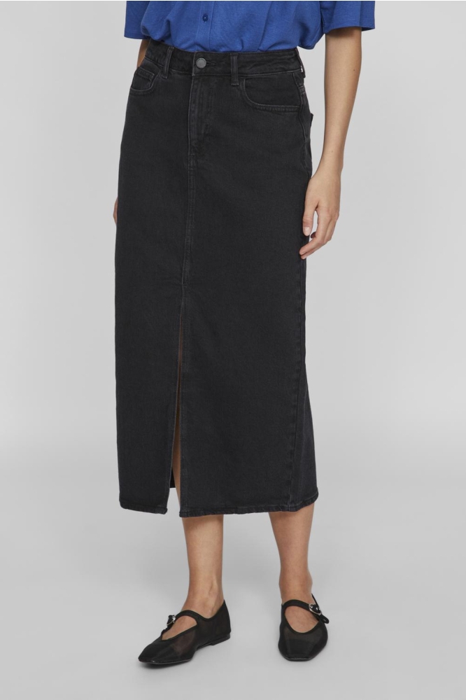 VIJAF HW MIDI DENIM SKIRT-NOOS 14099736 BLACK