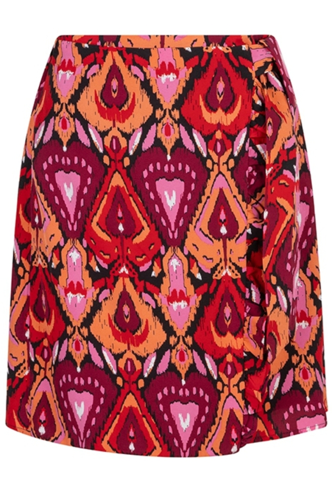 SKIRT AUBRIE PI39 787 Heart Ikat Print