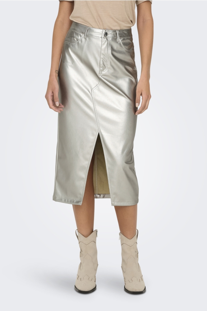 ONLLOLA-ELYNA HW METAL LONG SKIRT P 15328037 SILVER