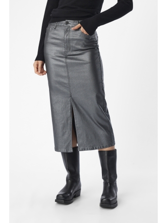 Object Rok OBJNAYA COATED MW SKIRT NOOS 23043432 BRUSHED NICKEL/COL