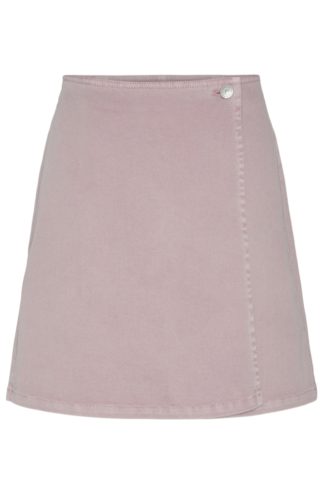 PCMILLE HW SHORT WRAP SKIRT MM 17155092 DAWN PINK