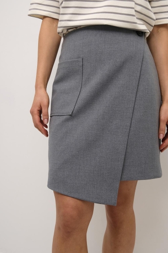 Kaffe Rok KAEDEN WRAP SKIRT 10508821 100123 GREY MELANGE