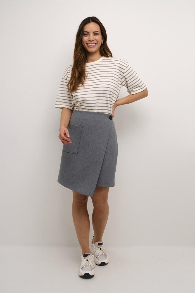 KAEDEN WRAP SKIRT 10508821 100123 GREY MELANGE