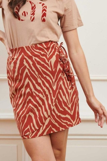 Lofty Manner Rok SKIRT SELENE PG31 784 logo zebra print