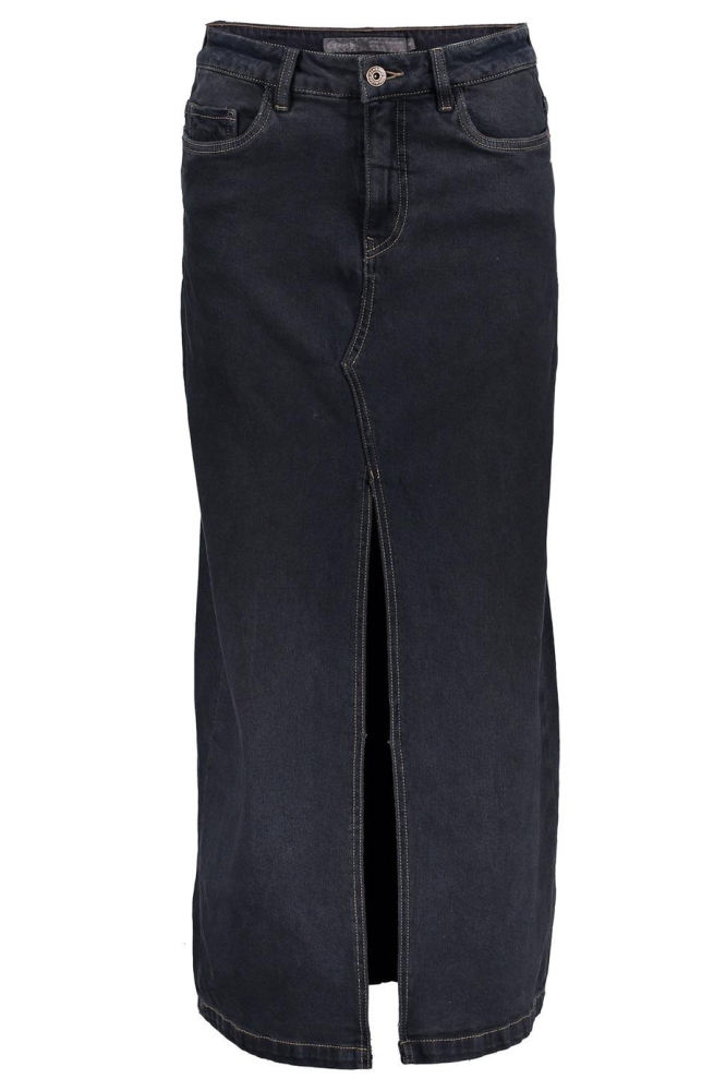 LANGE DENIM ROK 46509 10 Anthracite