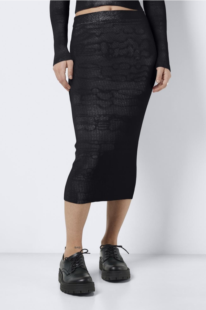 NMJAZ HW MIDI KNIT SKIRT FWD NOOS 27027625 Black