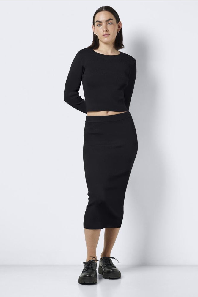 NMJAZ HW MIDI KNIT SKIRT FWD NOOS 27027625 Black