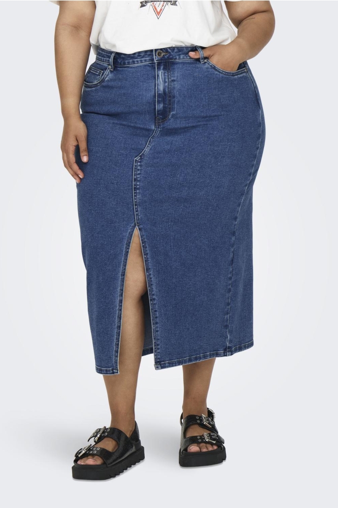 CARSIRI FRONT SLIT SKIRT DNM GUA NO 15324767 Medium Blue Denim