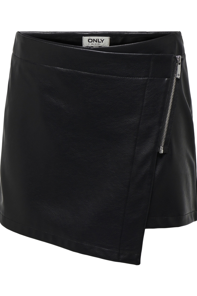 ONLCOLLIE HW FAUX LEATHER SKORT PNT 15331872 Black