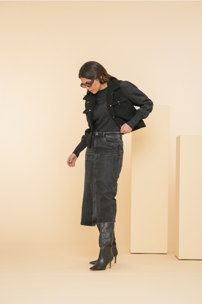 SPIJKERROK 46504 10 000950 Anthracite Denim