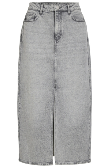 Vila Rok VIJAF HW MIDI DENIM SKIRT-NOOS 14099736 Light Grey Denim/WASH LGD