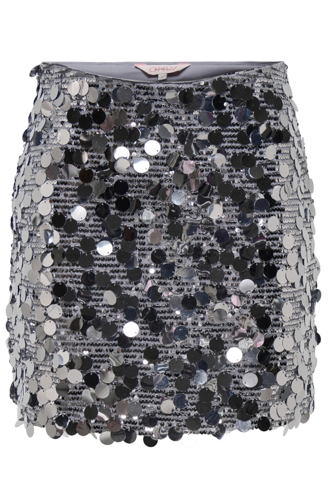 ONLJADEL SEQUINS SKIRT WVN 15336231 SILVER/W SILVER S