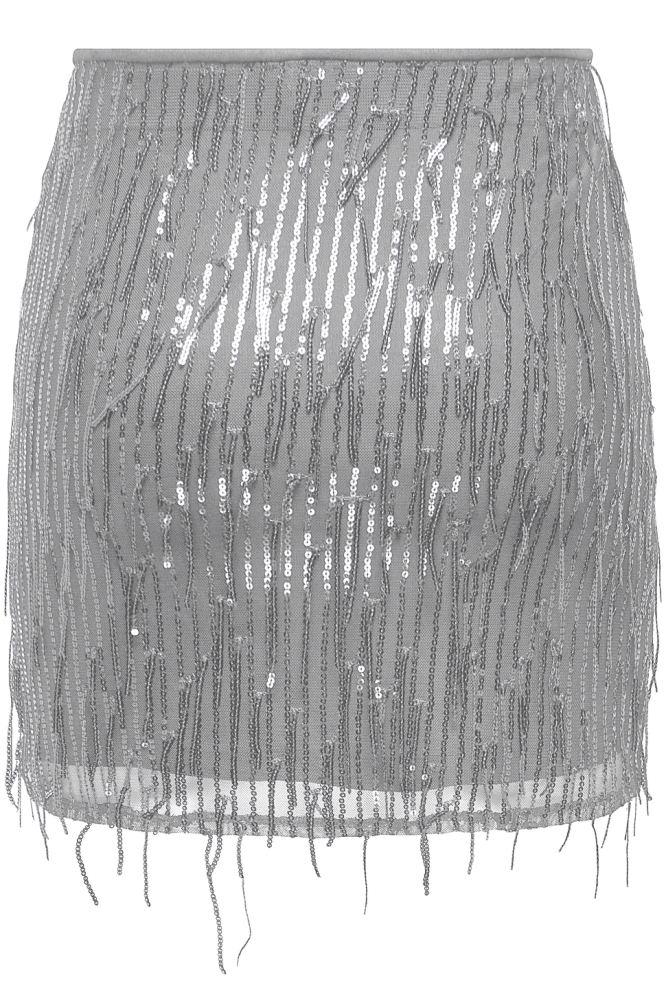 ONLSPACY SHORT SEQUINS SKIRT WVN 15305742 VAPOR BLUE/SILVER SEQ