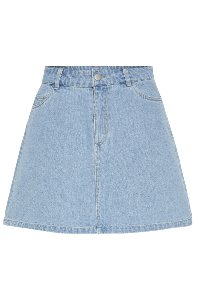 PCABBI MW A-SHAPE SKIRT NOOS 17154546 LIGHT BLUE DENIM