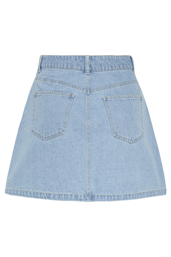 PCABBI MW A-SHAPE SKIRT NOOS 17154546 LIGHT BLUE DENIM