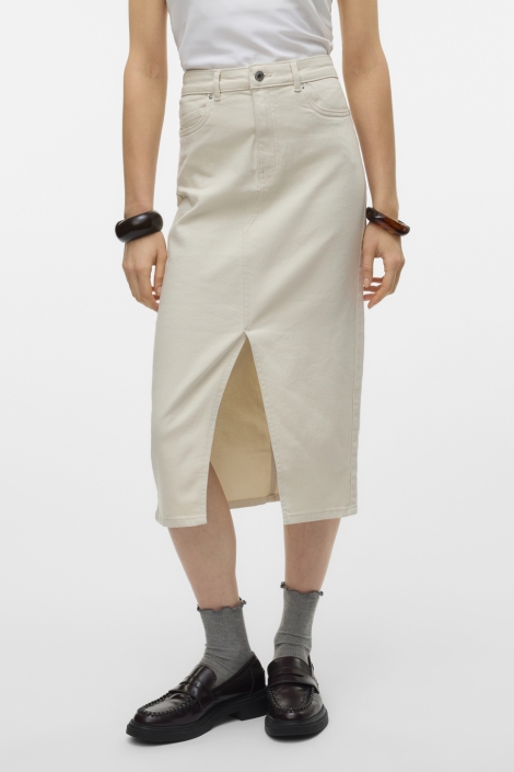 Vero Moda vmveri hr calf denim skirt ga mix n