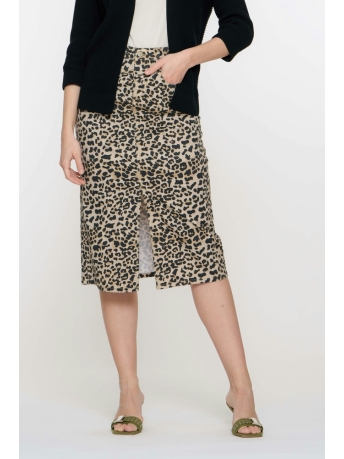 Geisha Rok ROK MET LUIPAARD PATROON 56012 10 000720 Sand/Leopard print