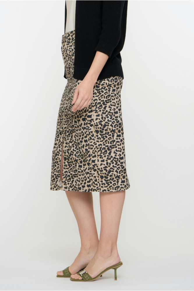 ROK MET LUIPAARD PATROON 56012 10 000720 Sand/Leopard print