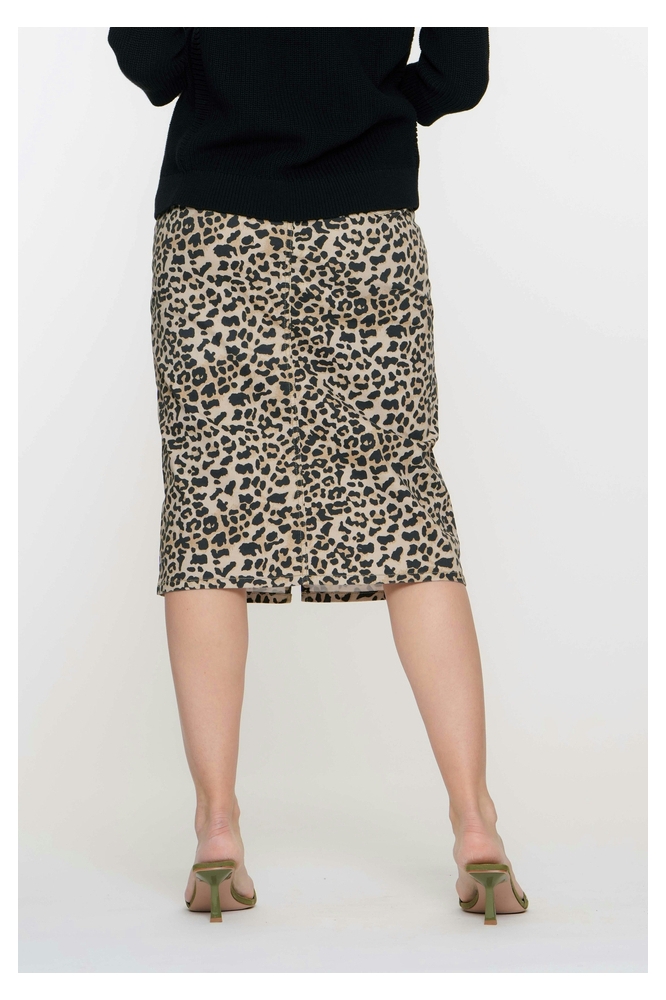 ROK MET LUIPAARD PATROON 56012 10 000720 Sand/Leopard print