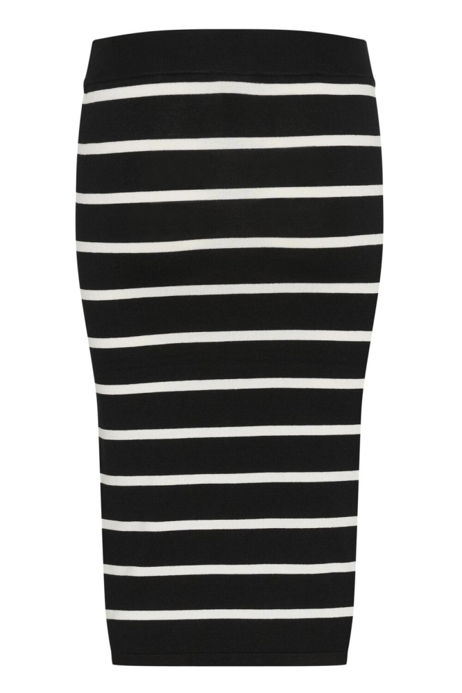 KALIZZA KNIT SKIRT 10509798 107263 BLACK/CHALK STRIPE