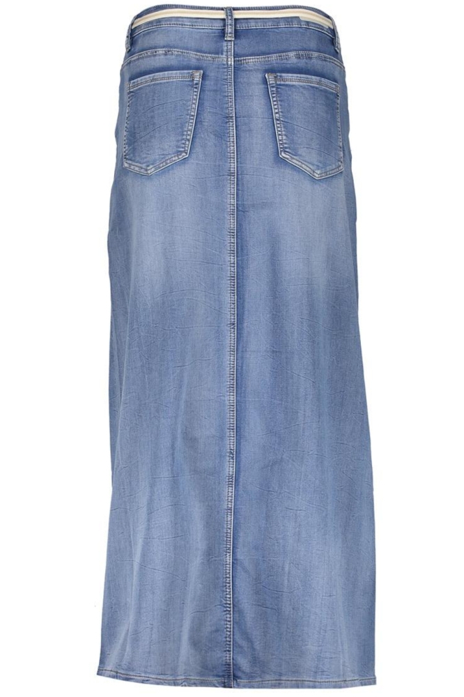 WIJDE MIDI ROK 56006 10 MID BLUE DENIM