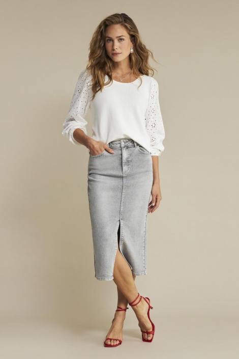 Red Button sibelle skirt grey denim