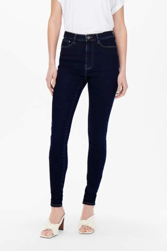 Only Jeans ONLICONIC HW SK LONG ANK DNM NOOS 15247810 Dark Blue Denim