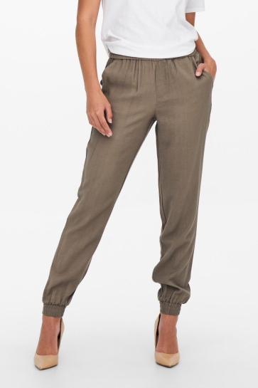 Only Broek ONLKELDA-EMERY MW PULL-UP PANTS PNT 15203946 WALNUT