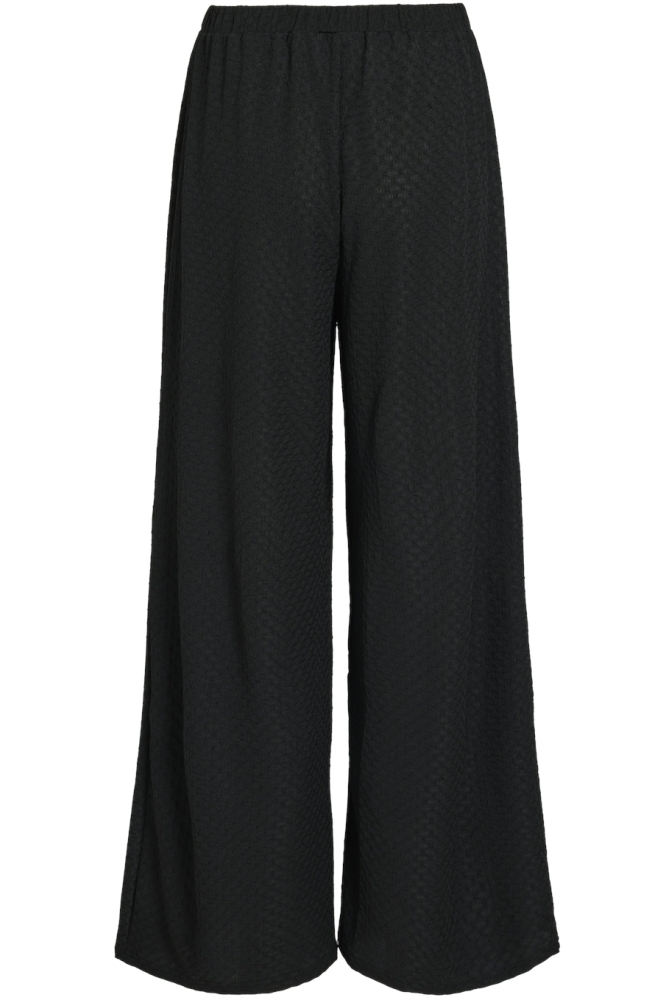 VIVALLIE HW WIDE PANTS/TES 14097774 BLACK BEAUTY