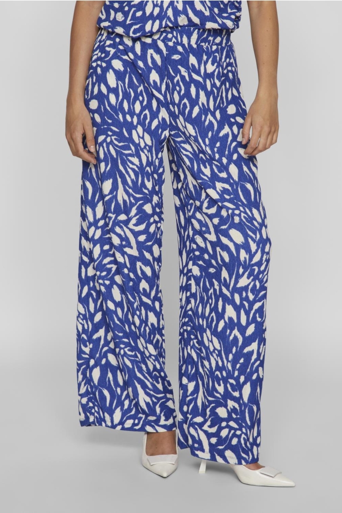 VILAYA BEA HW WIDE PANTS/DFS 14097540 MAZARINE BLUE/BEA EGGNOG