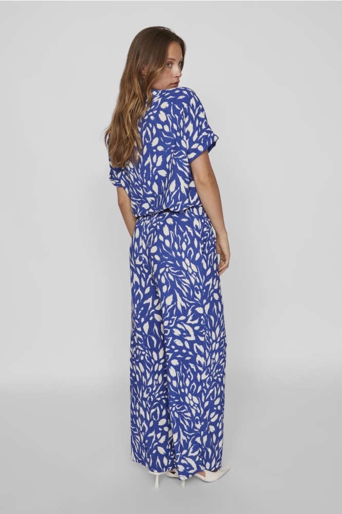 VILAYA BEA HW WIDE PANTS/DFS 14097540 MAZARINE BLUE/BEA EGGNOG