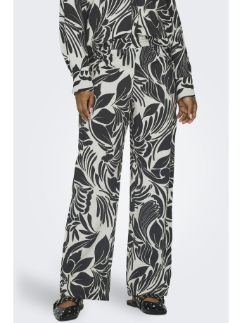 Jacqueline de Yong Broek JDYNOA MW PANTS WVN 15328104 WHITECAP GRAY/BLACK GRAPHIC