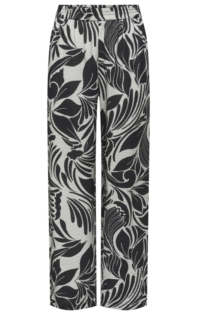 JDYNOA MW PANTS WVN 15328104 WHITECAP GRAY/BLACK GRAPHIC