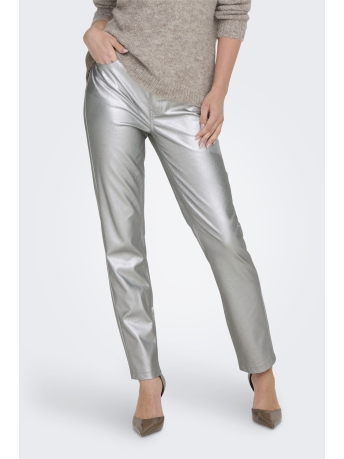 Only Broek ONLEMILY HW STR ANK FAUX METAL CC P 15325113 SILVER