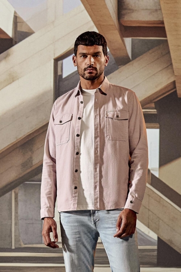 Cast Iron Overhemd SHIRT JACKET IN SLUB COTTON CSI2403218 4099