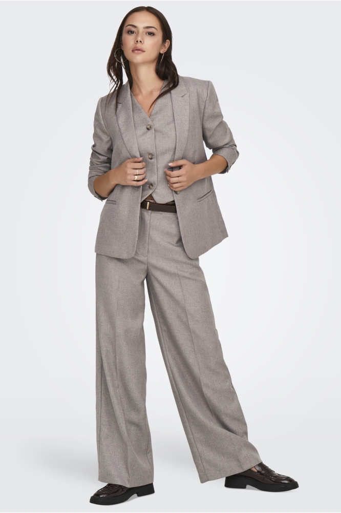 JDYAURA HW WIDE PANT PNT 15332762 Malt Ball/MELANGE