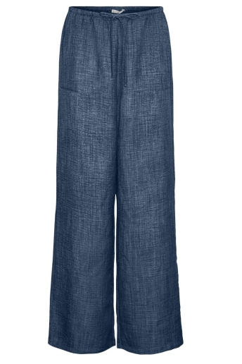 Vero Moda Broek VMMELANEY HW LOOSE PANT WVN GA NOOS 10316385 DARK DENIM/MELANGE