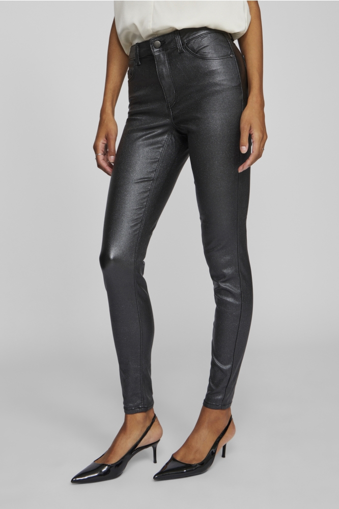 VISARAH RW GLITTER COATED JEANS BLK 14099710 BLACK DENIM/ COATED GLI