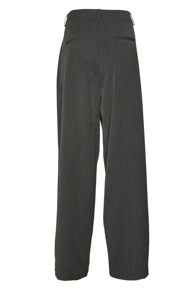 VMSILJE MW WIDE PINSTRIPE PANTS 10319718 Dark Grey Melan/PINSTRIPE