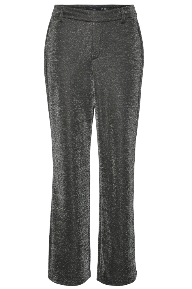 VMSHALI MW STRAIGHT SHINY PANT 10318743 BLACK/SILVER LUR