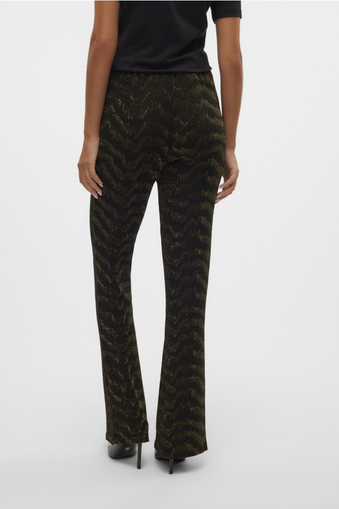 VMLUCY HW GLITTER FLARED PANT JRS 10316752 Black/GOLD LUREX