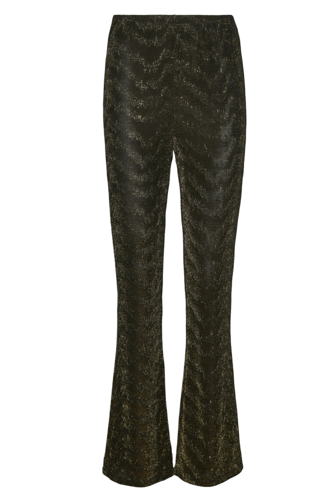 VMLUCY HW GLITTER FLARED PANT JRS 10316752 Black/GOLD LUREX