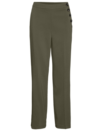 Vero Moda Broek VMMIPINA MW PANTS WVN BTQ 10312787 IVY GREEN/HORN BUTTO