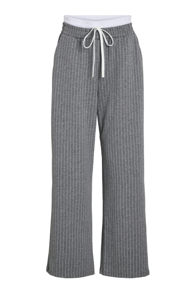 VIKEYA TROUSERS 14106870 Medium Grey/MEL/Pinstripe